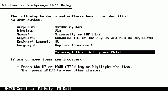  Microsoft Windows for Workgroups