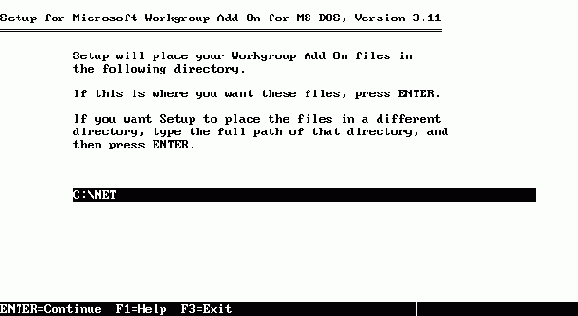  Microsoft Workgroup Add-On for MS-DOS