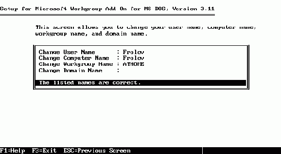  Microsoft Workgroup Add-On for MS-DOS