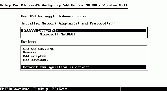  Microsoft Workgroup Add-On for MS-DOS