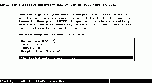  Microsoft Workgroup Add-On for MS-DOS